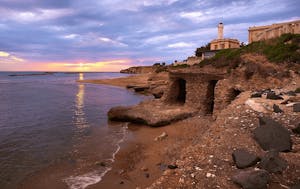 Sandy shores of Anzio beaches