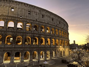 The Colosseum in Rome, a symbol of ancient Roman engineering and architecture
