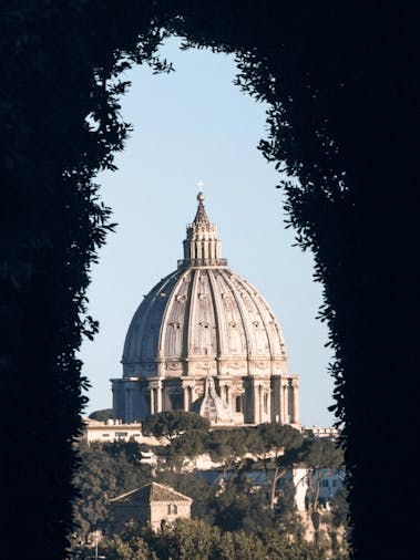 View through Knights of Malta Keyhole on Aventine Hill