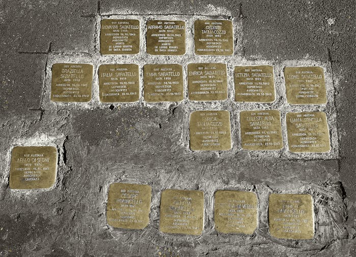Stumbling Stones memorials in Rome