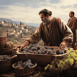 Historic vineyards and ancient ruins in the Lazio region