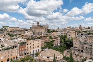 Panoramic view of Palatine Hill in Rome, rich in ancient history