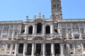 Basilica of Santa Maria Maggiore dominating the piazza