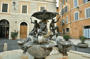 Piazza Mattei with its iconic fountain in Rome