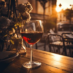 A selection of classic Roman wines in a traditional setting