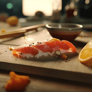 Assorted sushi platters in a cozy Trastevere restaurant setting