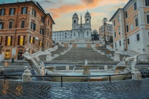 The scenic Spanish Steps in Rome, a popular tourist attraction